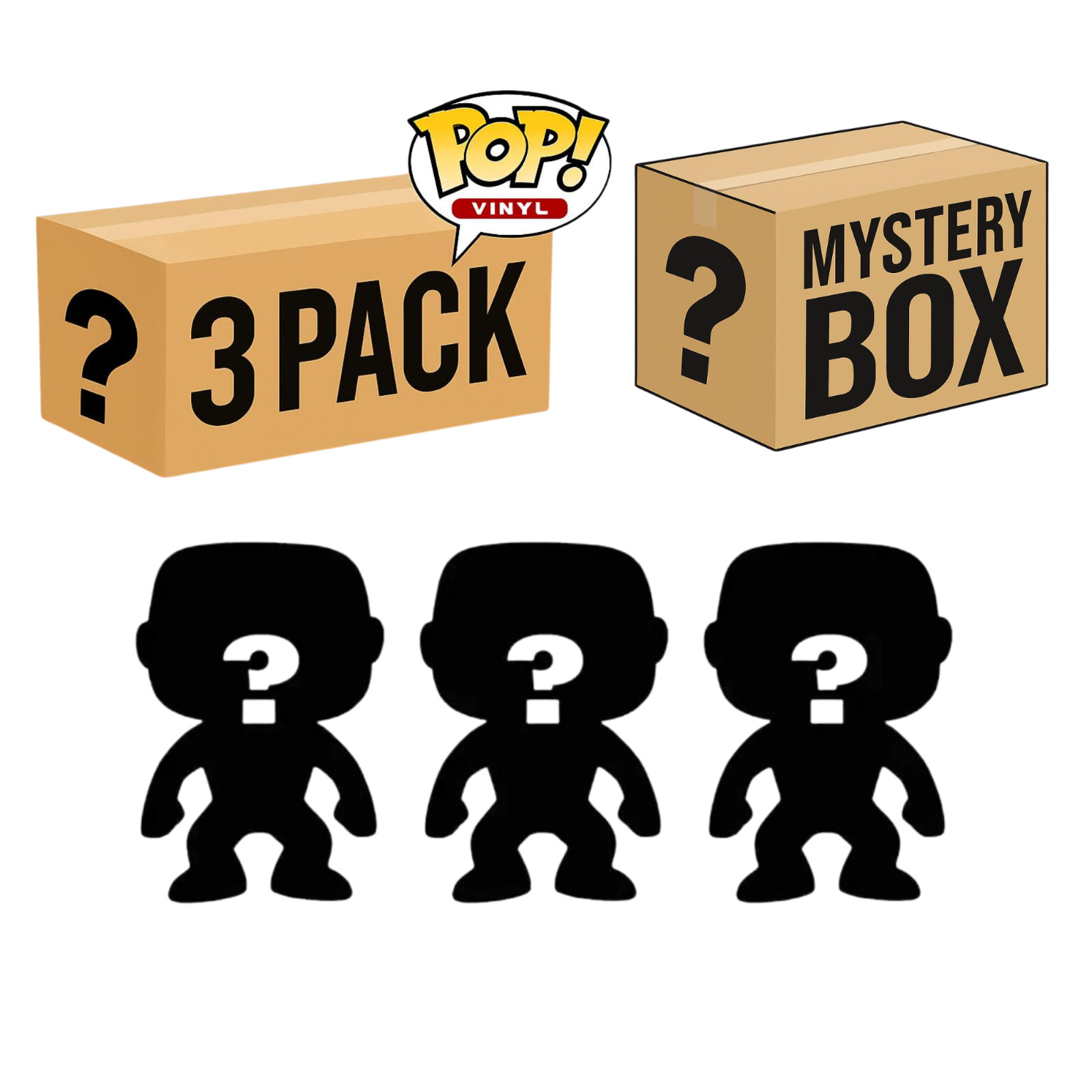 Random Funko POP Mystery 3 Pack New Condition Figure Gift No Duplicates