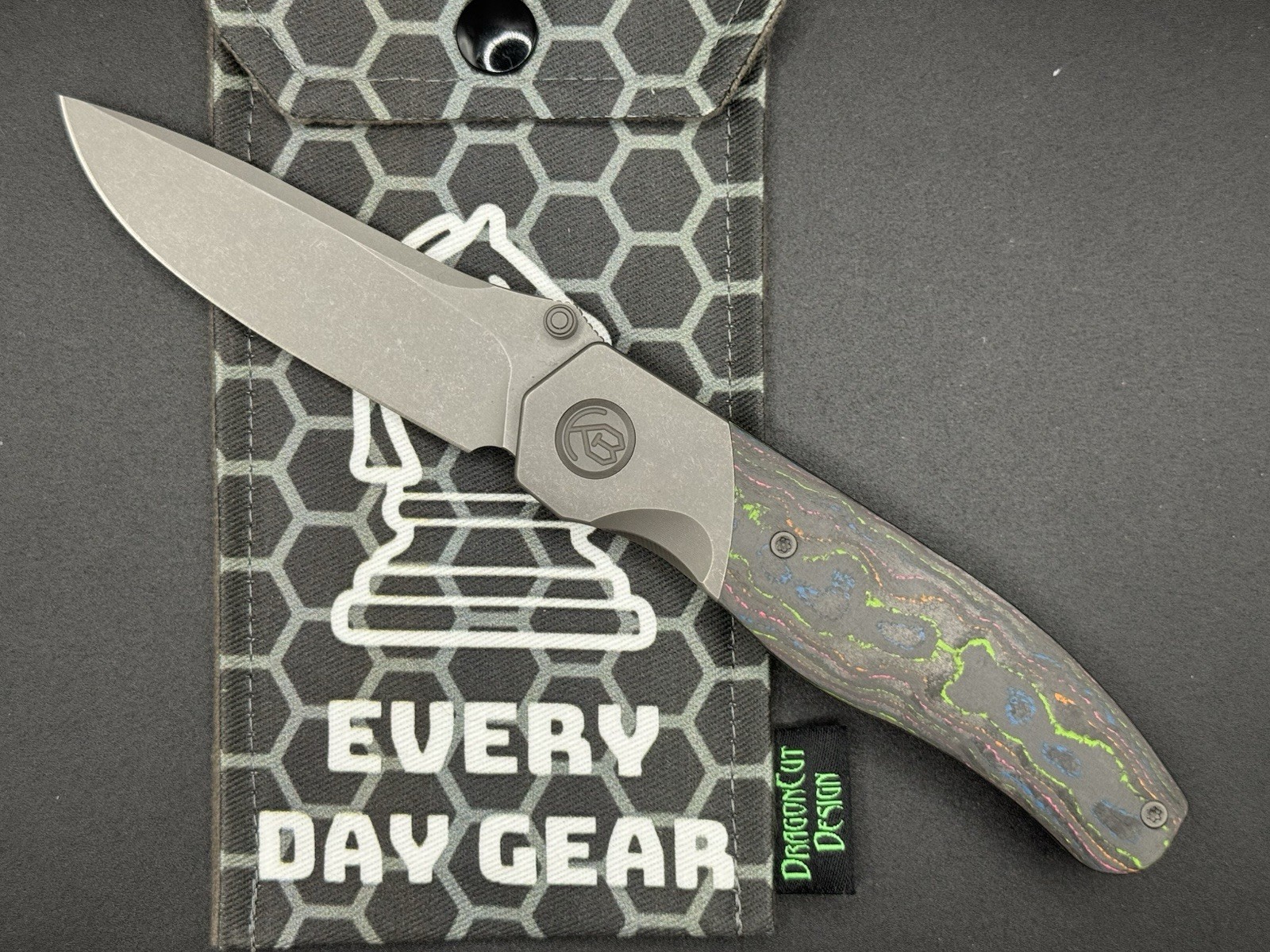 KB Velvet Snake Darkwash Titanium 80's Camo Carbon 3.35'' Darkwash M390 Blade