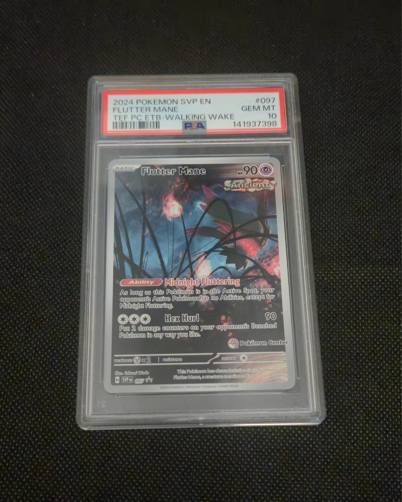 Pokemon Temporal Forces Flutter Mane Pokemon Center Promo #097 PSA 10