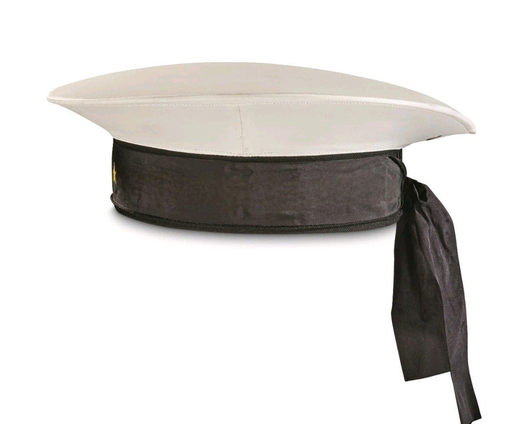 Original Italian Navy Marine Hat Cap White Military Sailor NAVE GELSOMINO