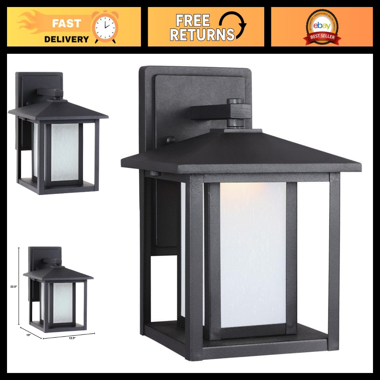 Generation Lighting 89029EN3-12 Hunnington One - Light Outdoor Wall Lantern Outs