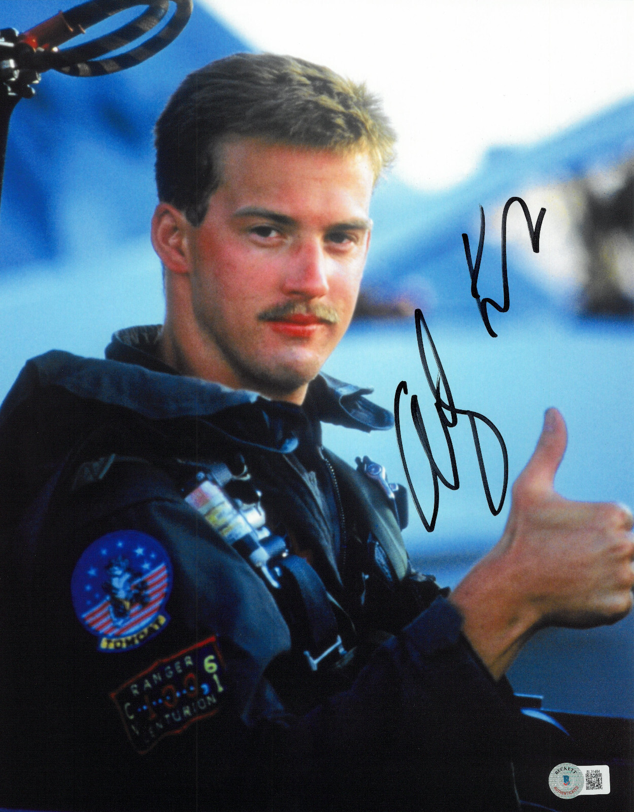Anthony Edwards Signed Autograph Top Gun 11x14 Photo Beckett BAS