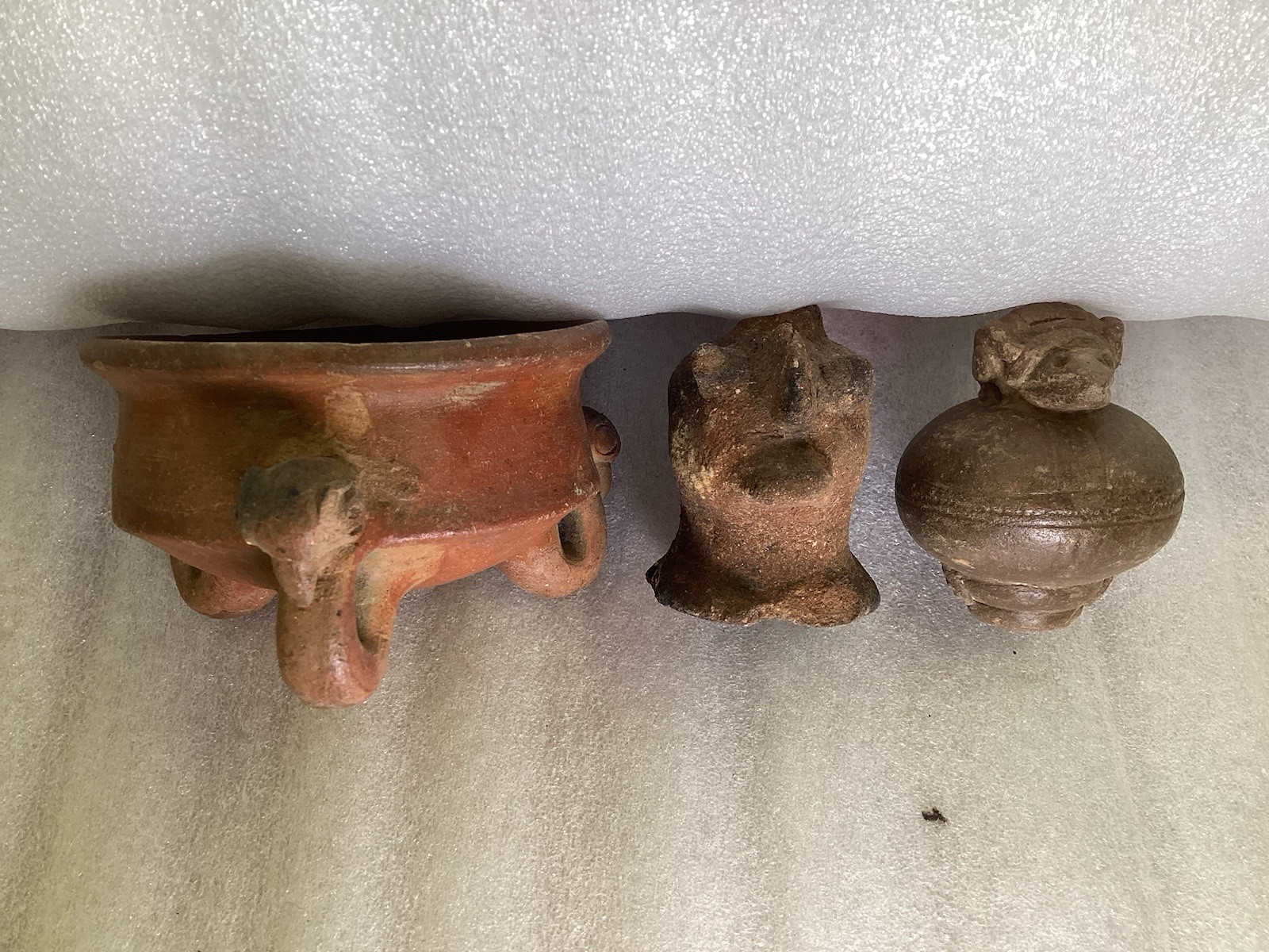 Ancient Pre-Columbian Lot of 3 Miniature Pot Pottery Pot #6