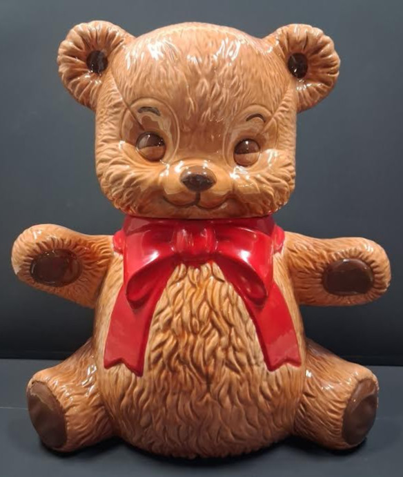 Vintage Brown Teddy Bear Ceramic Bank 11.5\