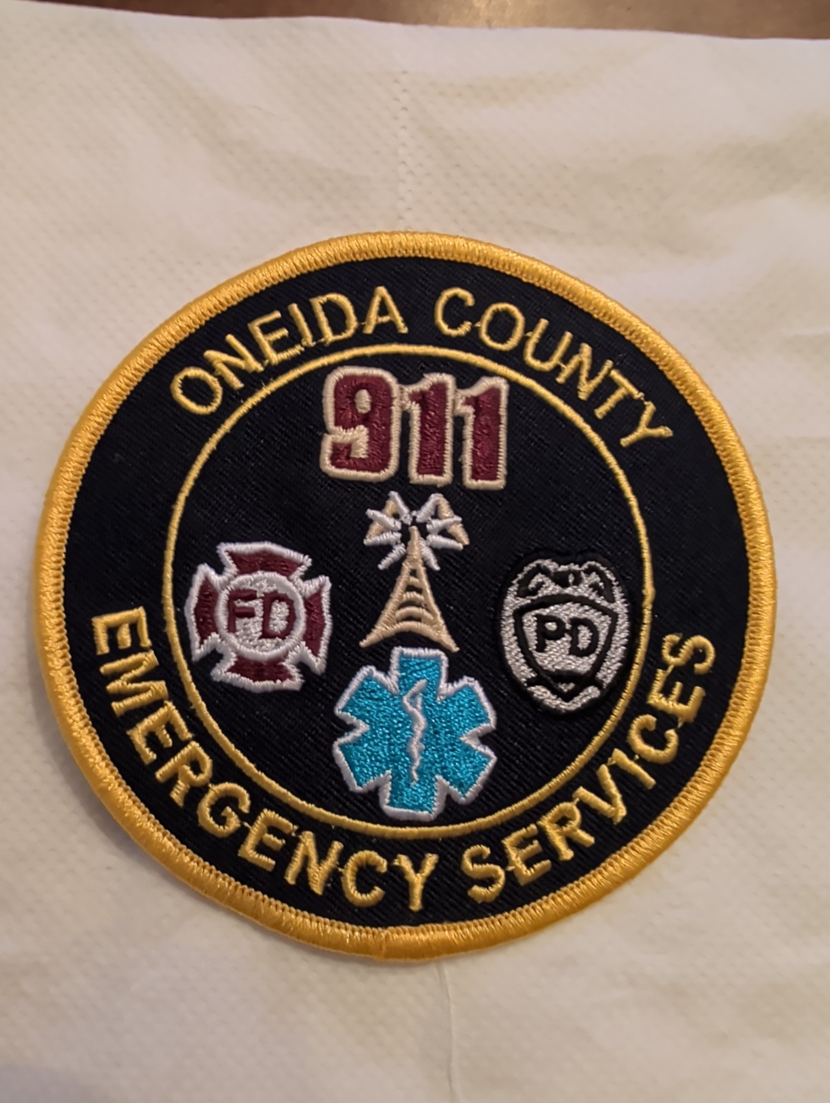 ONEIDA COUNTY EMERGENCY SERVICES Department Shoulder Patch Oriskany