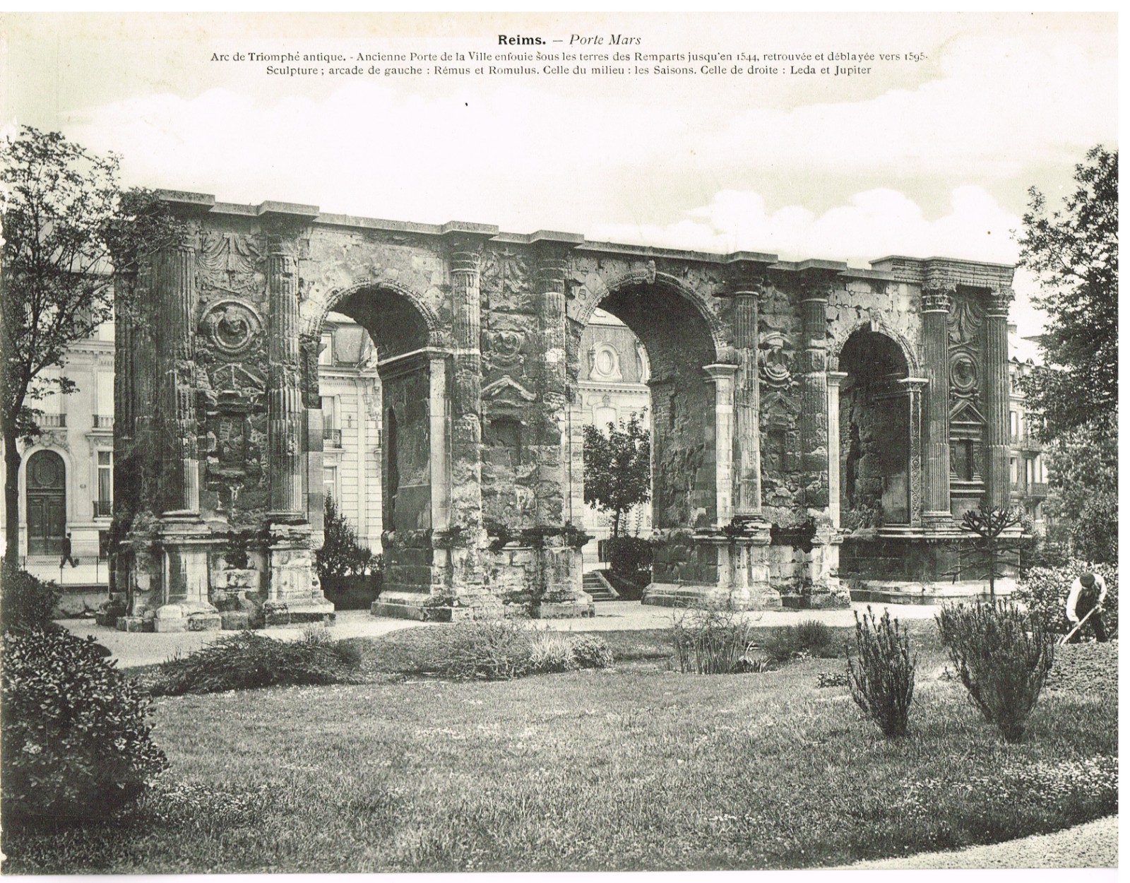 REIMS Porte Mars Circa 1900 Reims Artistic Monumental Card