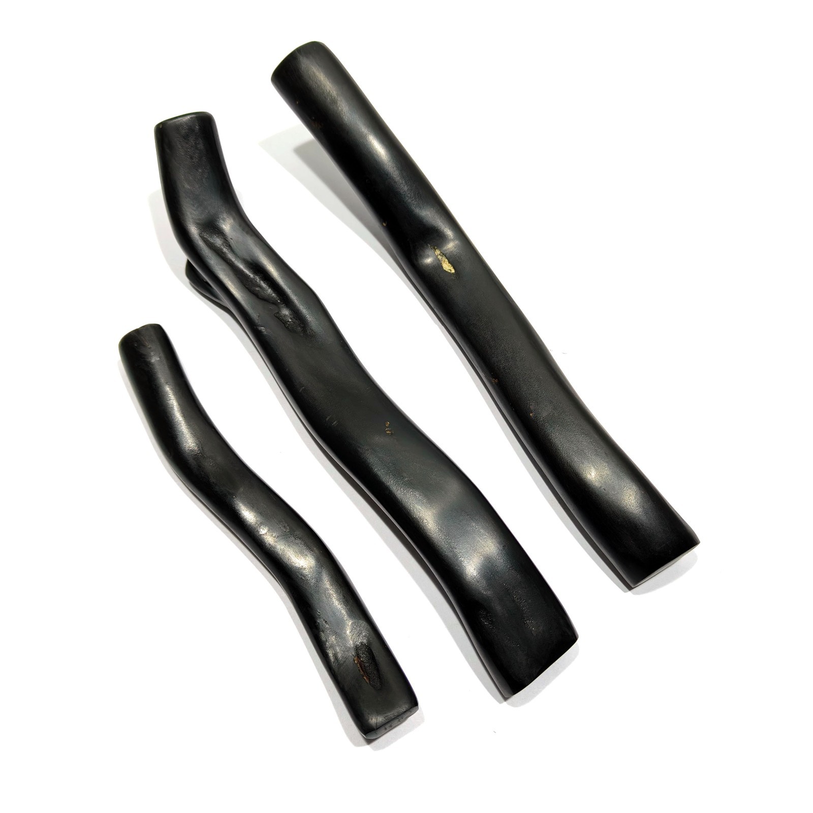Rare Natural 3pcs Genuine Black Coral  Branch Specimen for jewelry 233 g