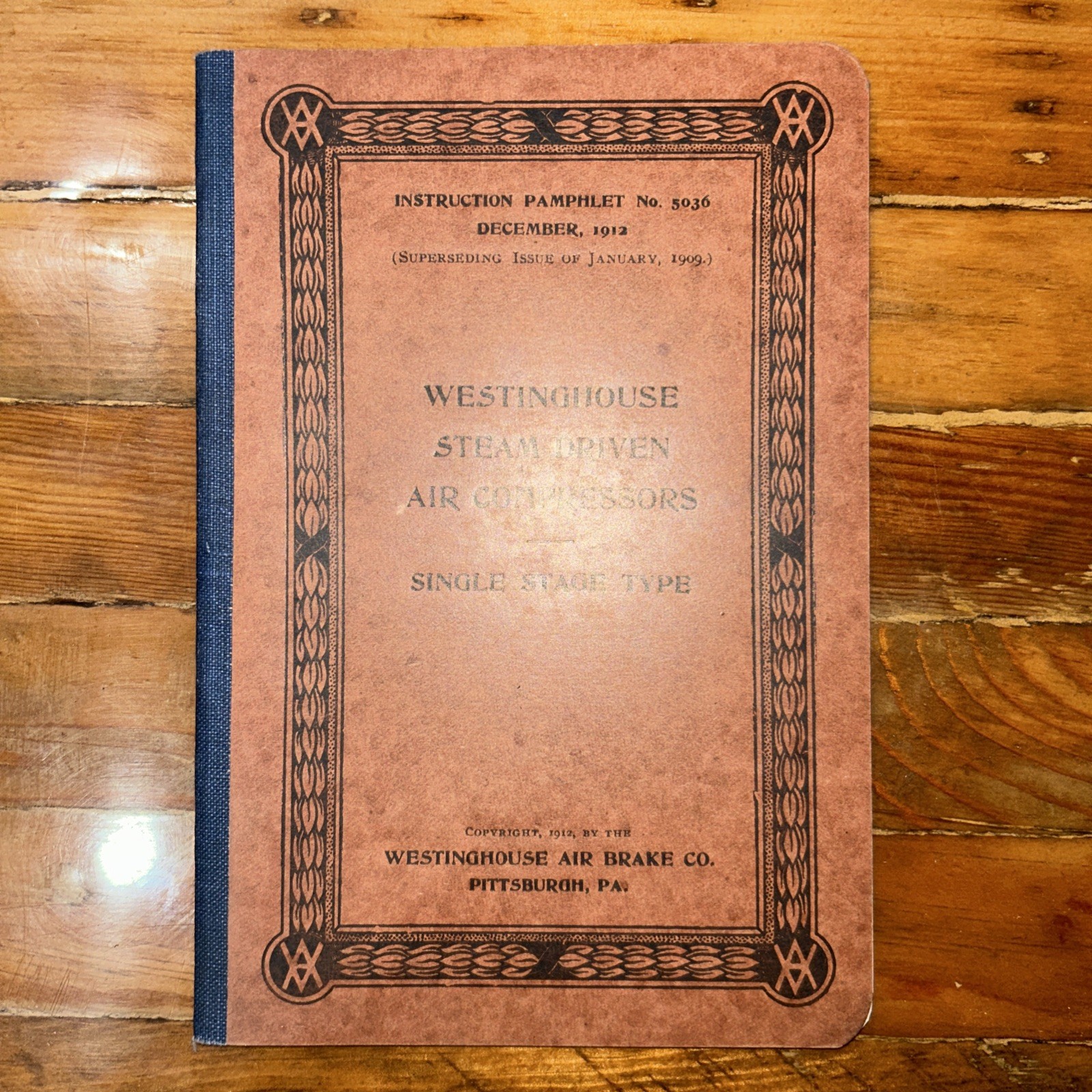 Cross Compound Steam Driven Air Compressors 1912 Pamphlet 5036 - Westinghouse