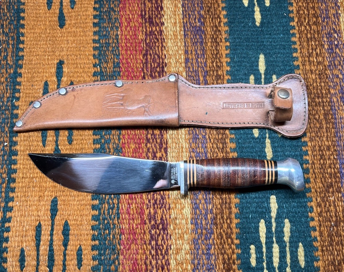 Vintage Boker 159 Soligen Germany Hunting Knife With Original Sheath