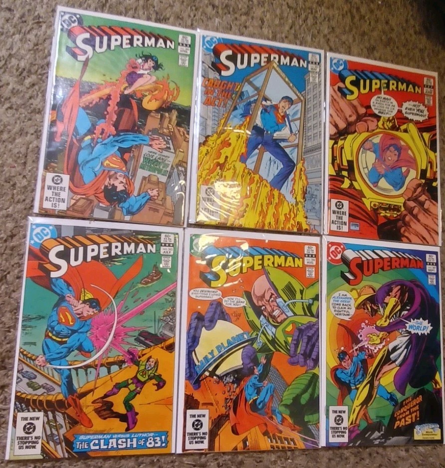 Superman Six 1983 DC Comics 382 383 384 385 386 387 VF