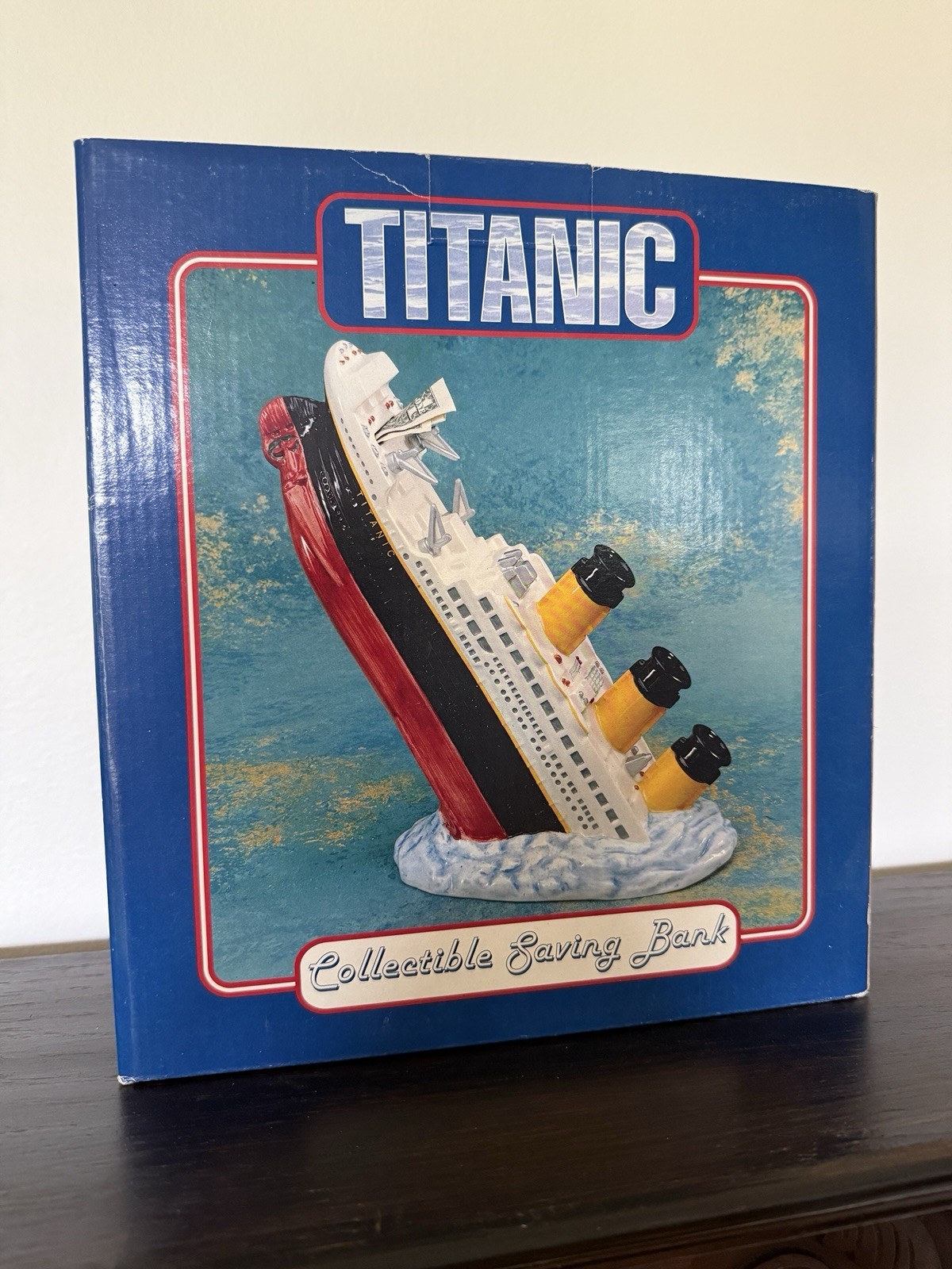Vintage 1998 Enesco Titanic Collection Sinking Ship Porcelain Coin Bank-Rare NIB
