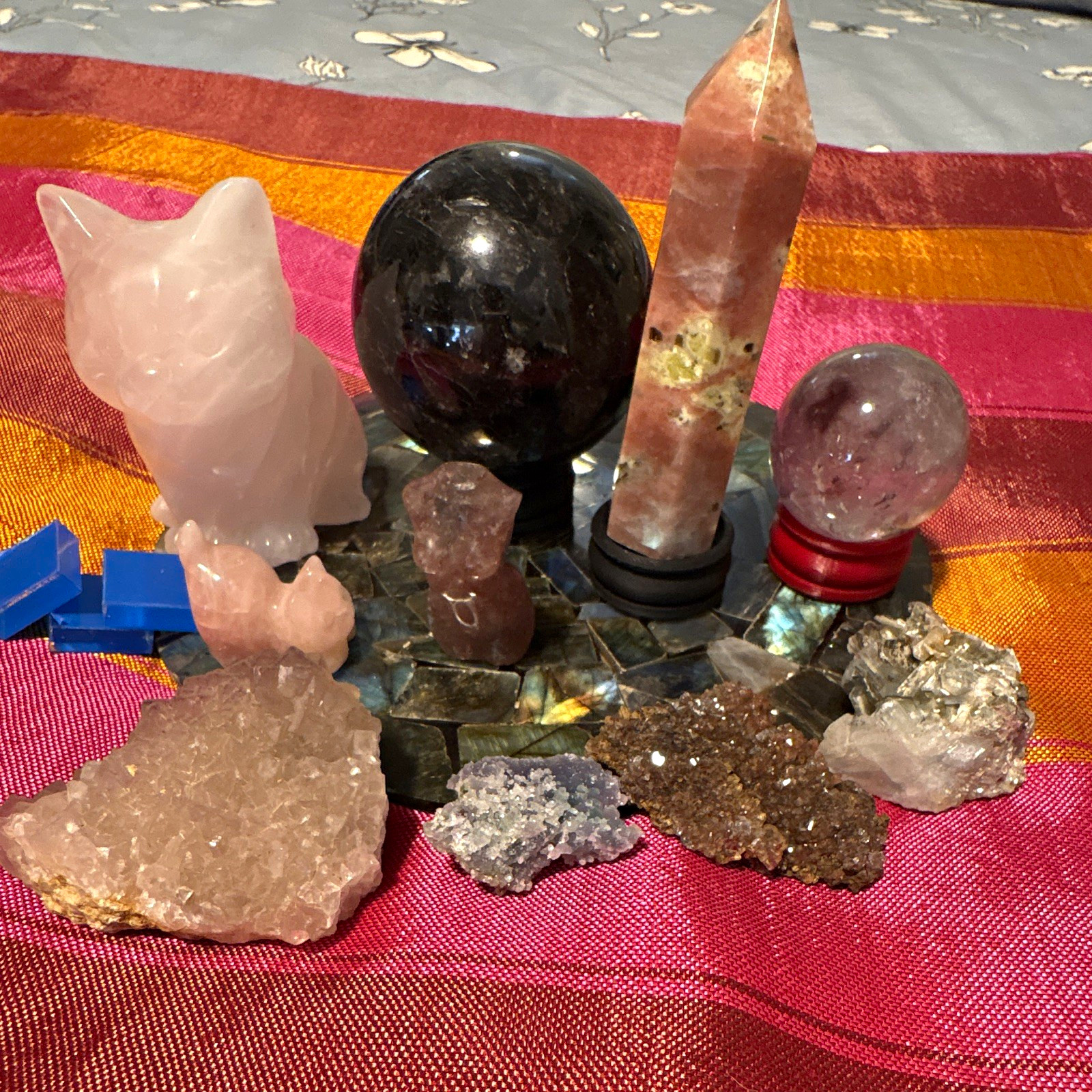 Mixed Crystal & Mineral Specimen Lot w/ Spheres, Tower Point, Carvings, Clusters