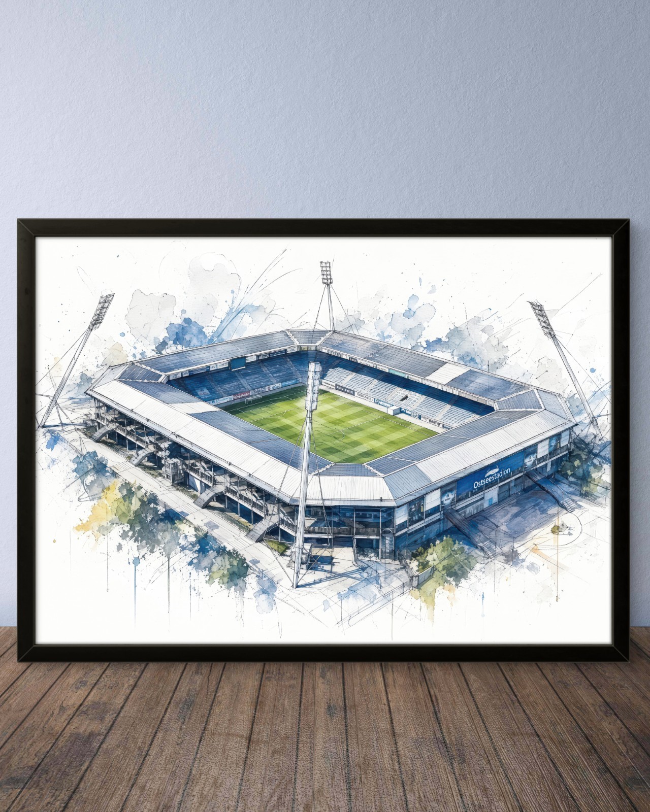 ROSTOCK Football Stadium Poster Germany Art Print Wall Art Print