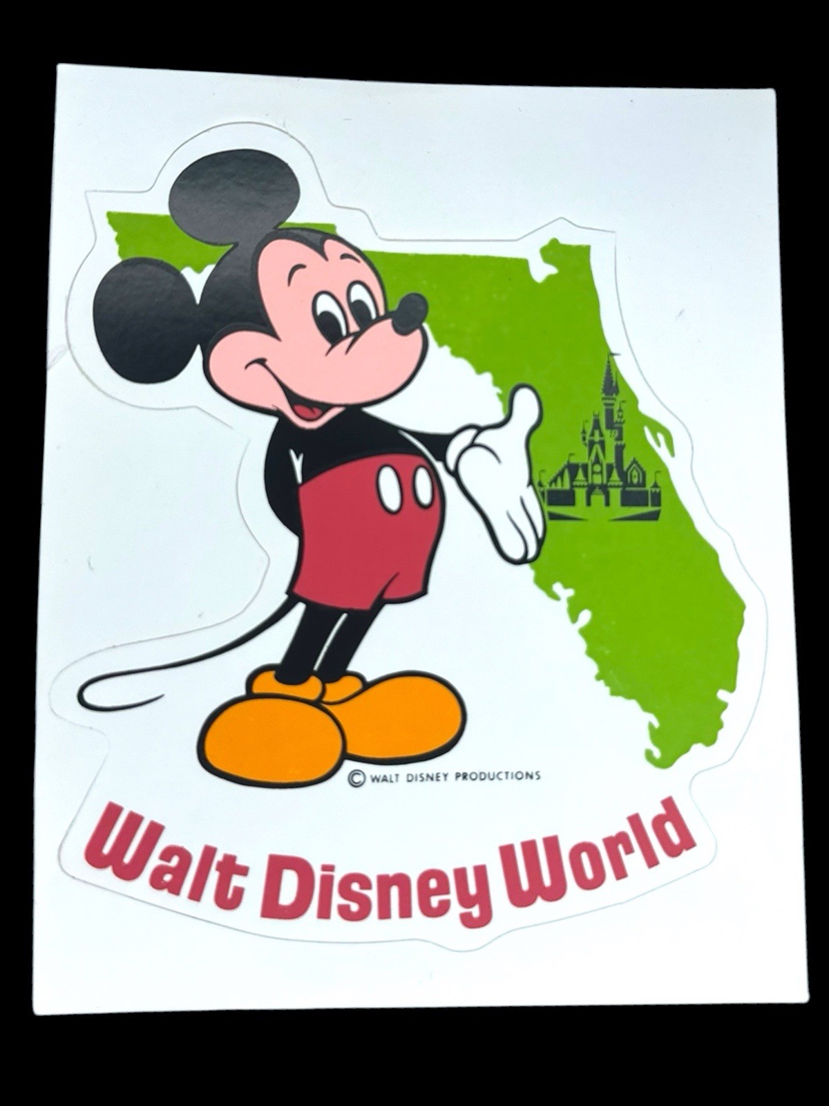 Vintage 70s Lot 4 Walt Disney World Florida Stickers Retro Mickey Minnie Goofy
