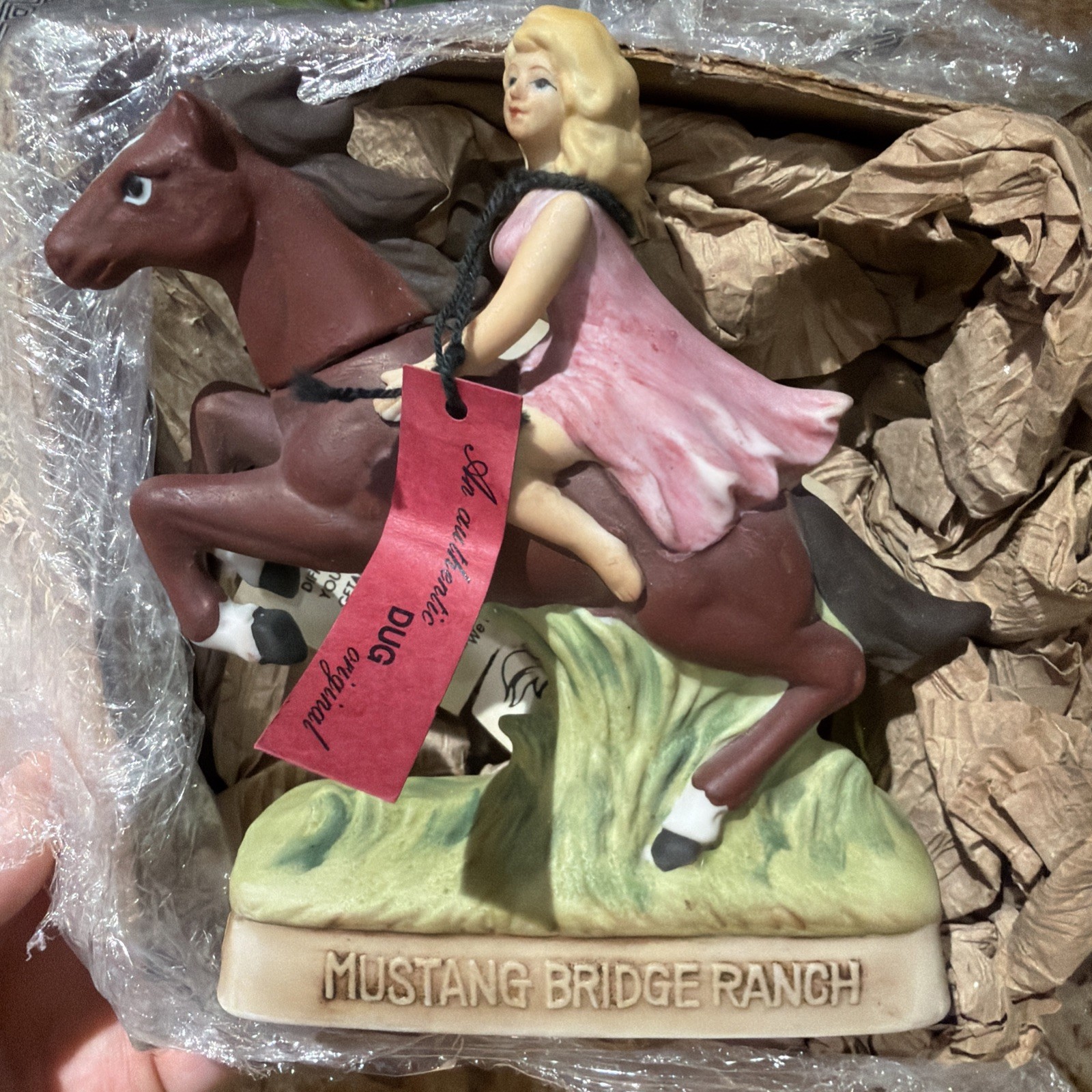 Vintage Dug Kistler Mustang Bridge Ranch Brothel Decanter Joe Conforte Reno 1980