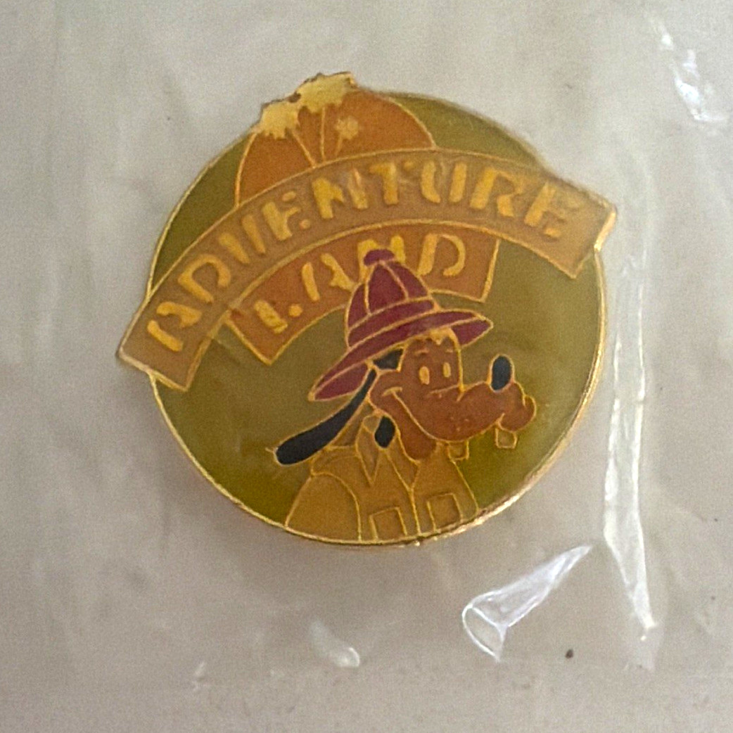 Vintage Walt Disney Productions Goofy Adventureland F.D. Firefighter Enamel Pin