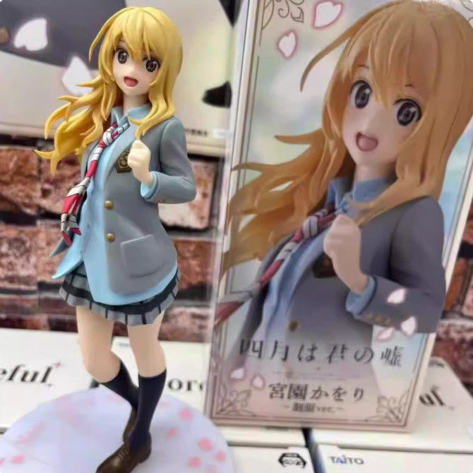 Anime Your Lie In April Miyazono Kaori Cosplay Model Statue Figure Toy Gift 18cm