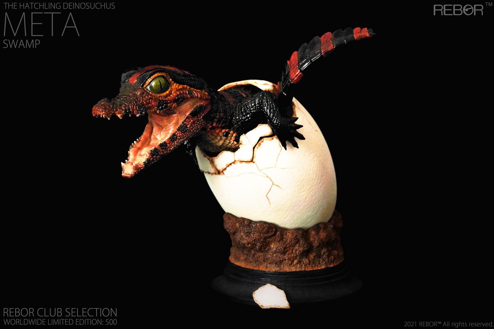 REBOR Deinosuchus Baby Egg Limited Collectible Dinosaur Statue 23cm New In Stock