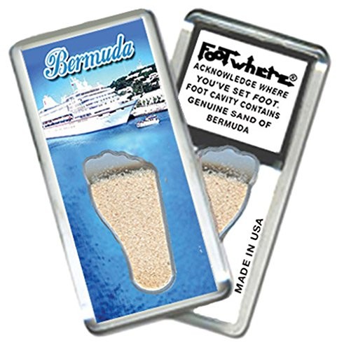 Bermuda FootWhere Fridge Magnet (BRM204 Boy Toy) Authentic Souvenir Made in USA