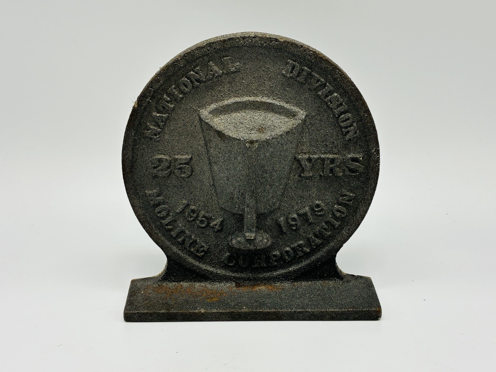 Vintage 1979 McDonald Safe-T-Cup 25th Anniversary Cast Iron Advertising Plaque