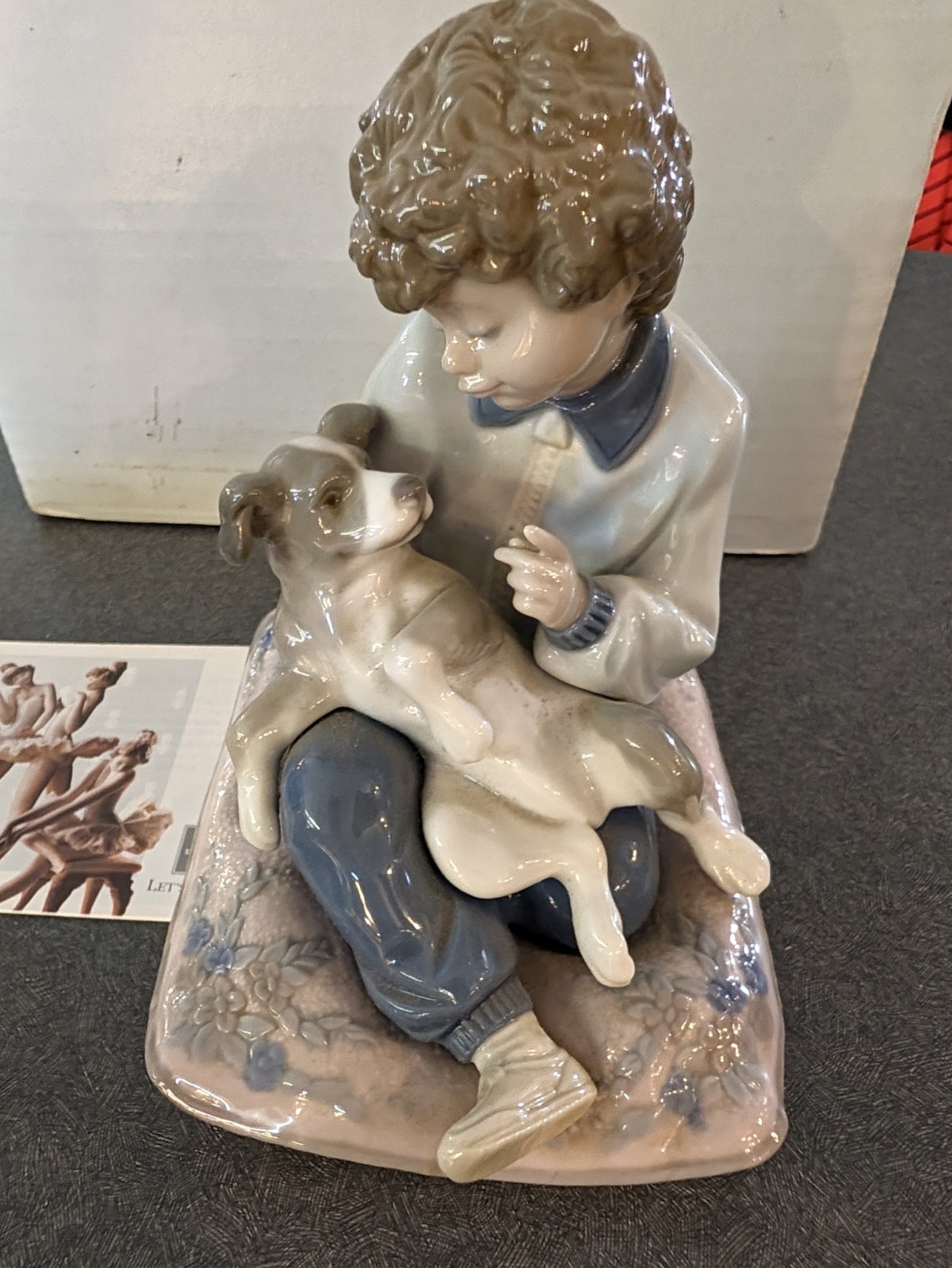 Lladro “Behave” #5703 Boy with Dog Figurine