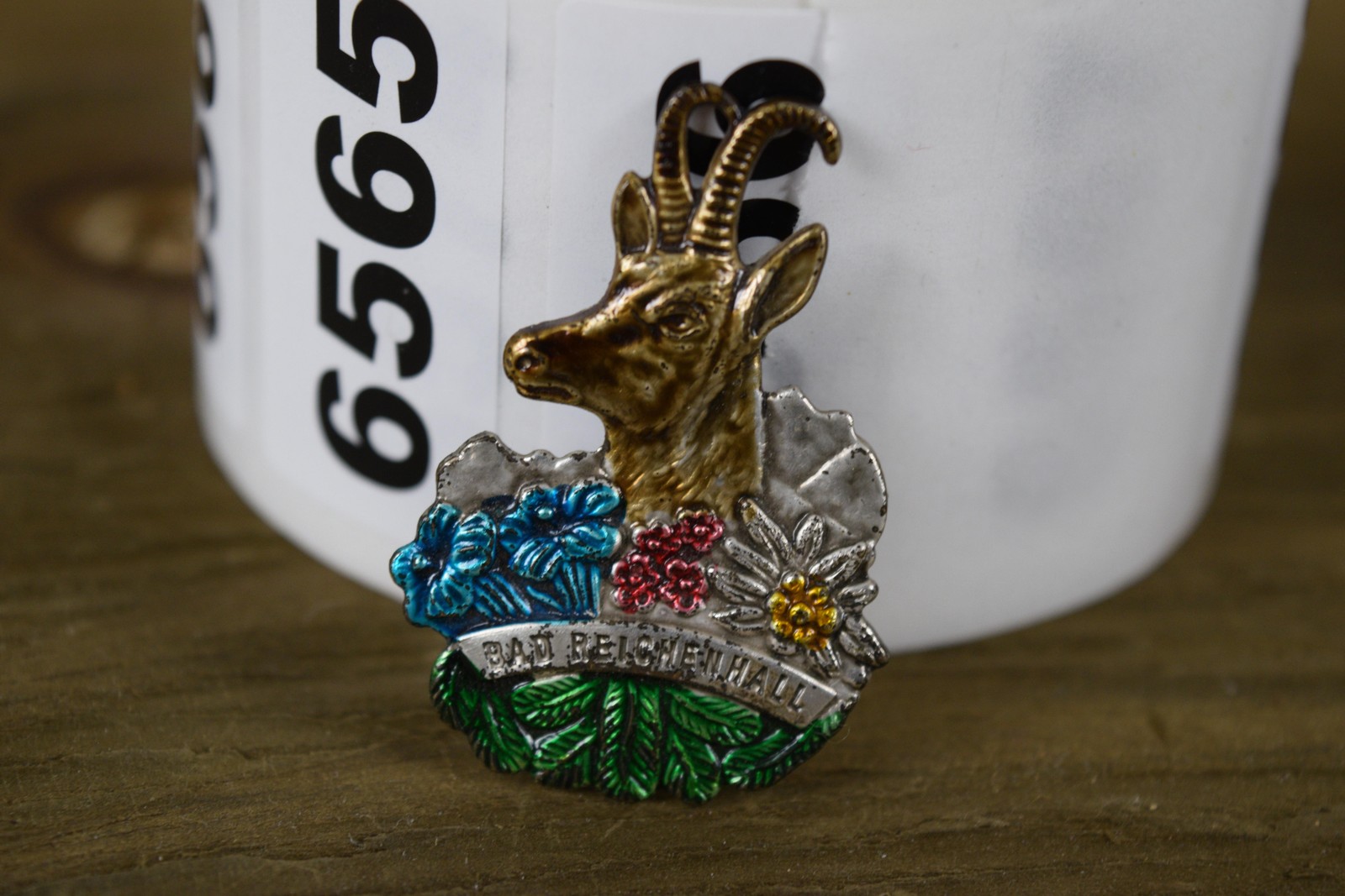 Bad Reichenhall Souvenir Badge Pendant Alpine Chamois Edelweiss Bavaria Germany