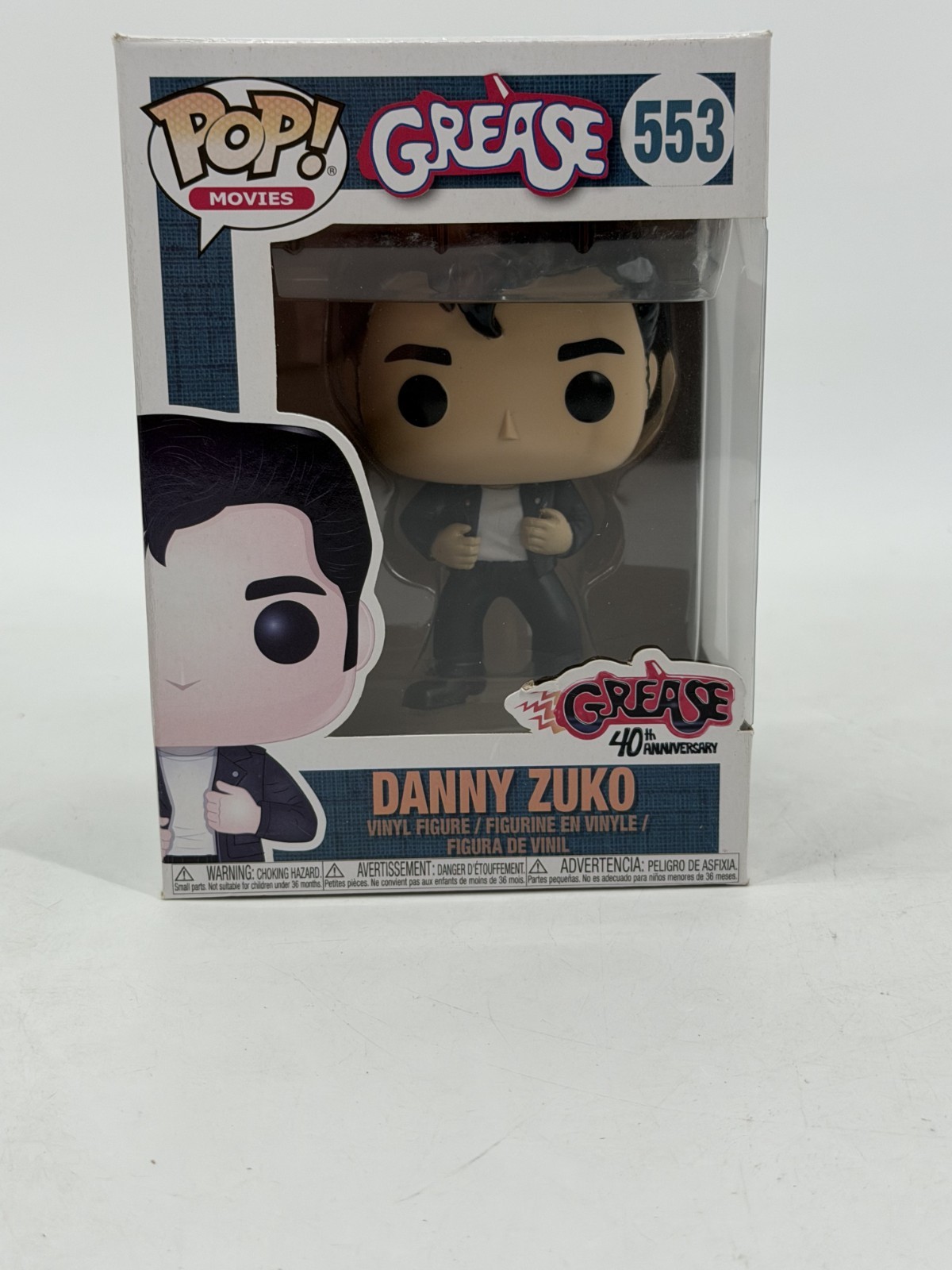Danny Zuko 553 Funko Pop Movies Travolta Grease 40th Anniversary with Protector