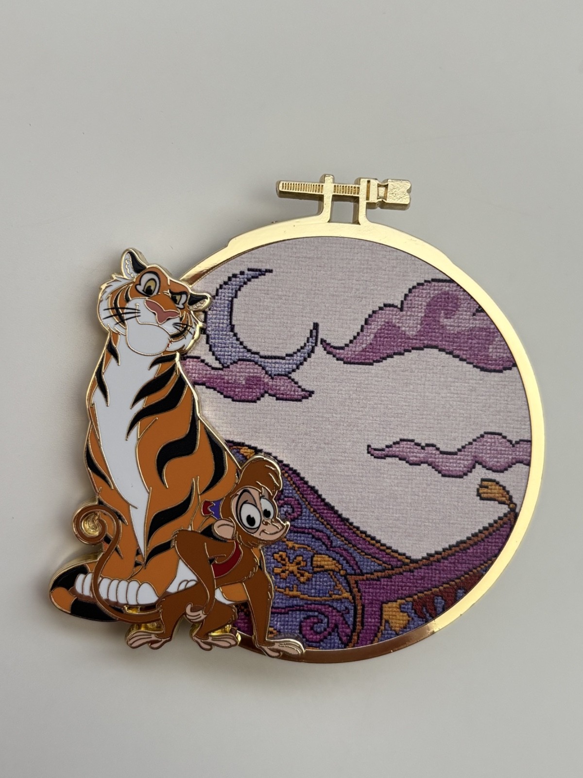 Disney Pin Abu with Rajah Princess Sidekicks Cross Stitch PALM LE 500 PP191380