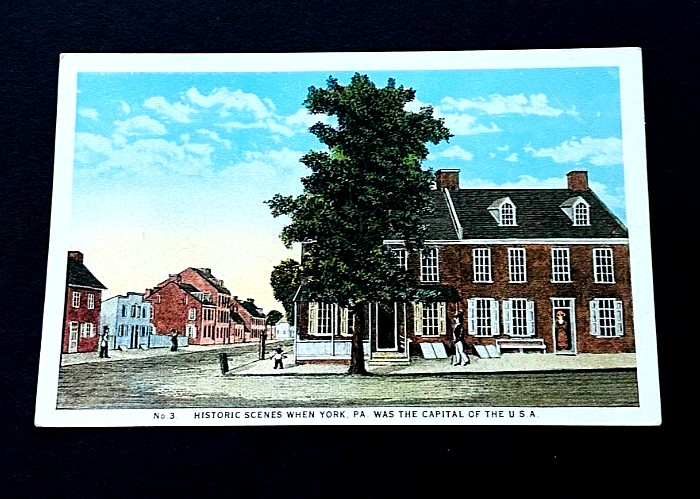 1915-30 Historic Scenes Postcard - York Pennsylvania Main Street in 1700\'s   r2