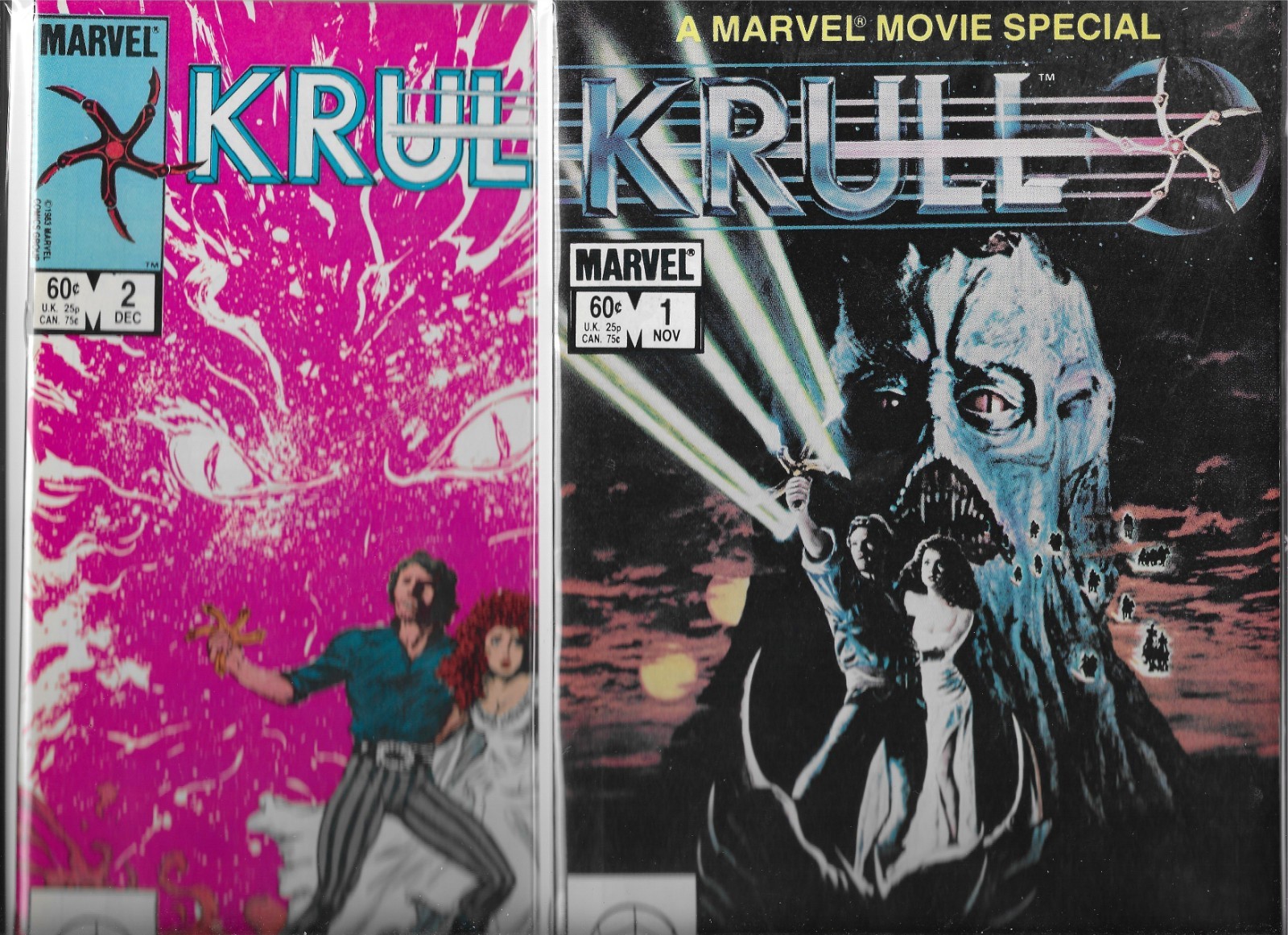 KRULL #1-#2 MOVIE OFFICIAL COMICS ADAPTATION SET (VF/NM) HIGH GRADE BRONZE AGE