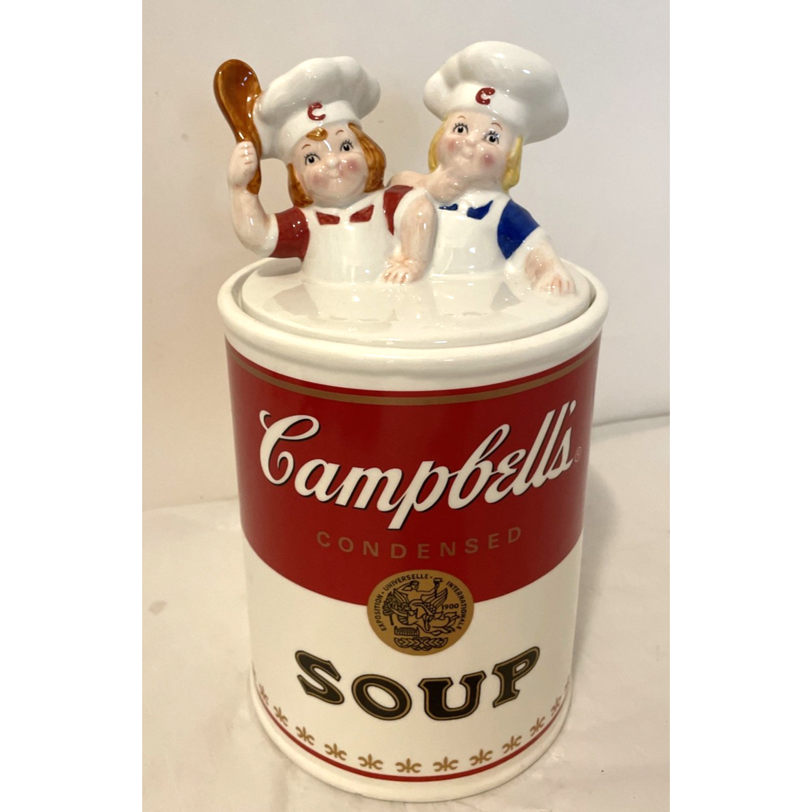 Vintage 1998 Campbells Soup Kids Cookie Jar 12in Tall Benjamin & Medwin Ceramic