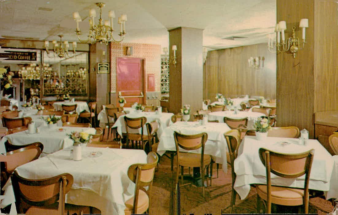 Kleine Konditorei Cafe Restaurant Manhattan NYC Vintage Chrome Postcard