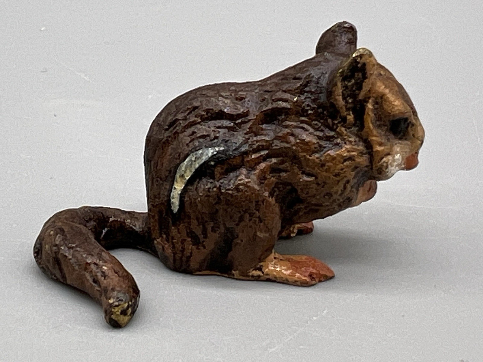 VTG Austrian or German Cold Painted Bronze 3/4” Miniature Chipmunk or Squirrel