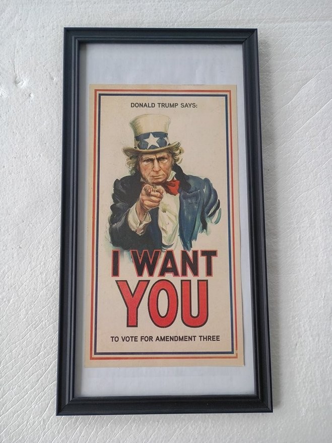 15x8 Framed Donald Trump Uncle Sam \