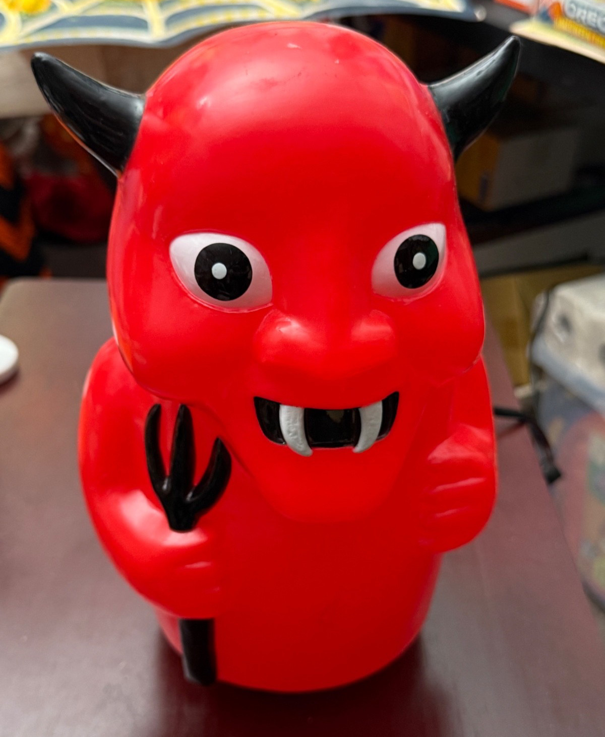 Vintage Halloween DEVIL Blow Mold - Very Rare Tabletop Decoration Vtg - Tested