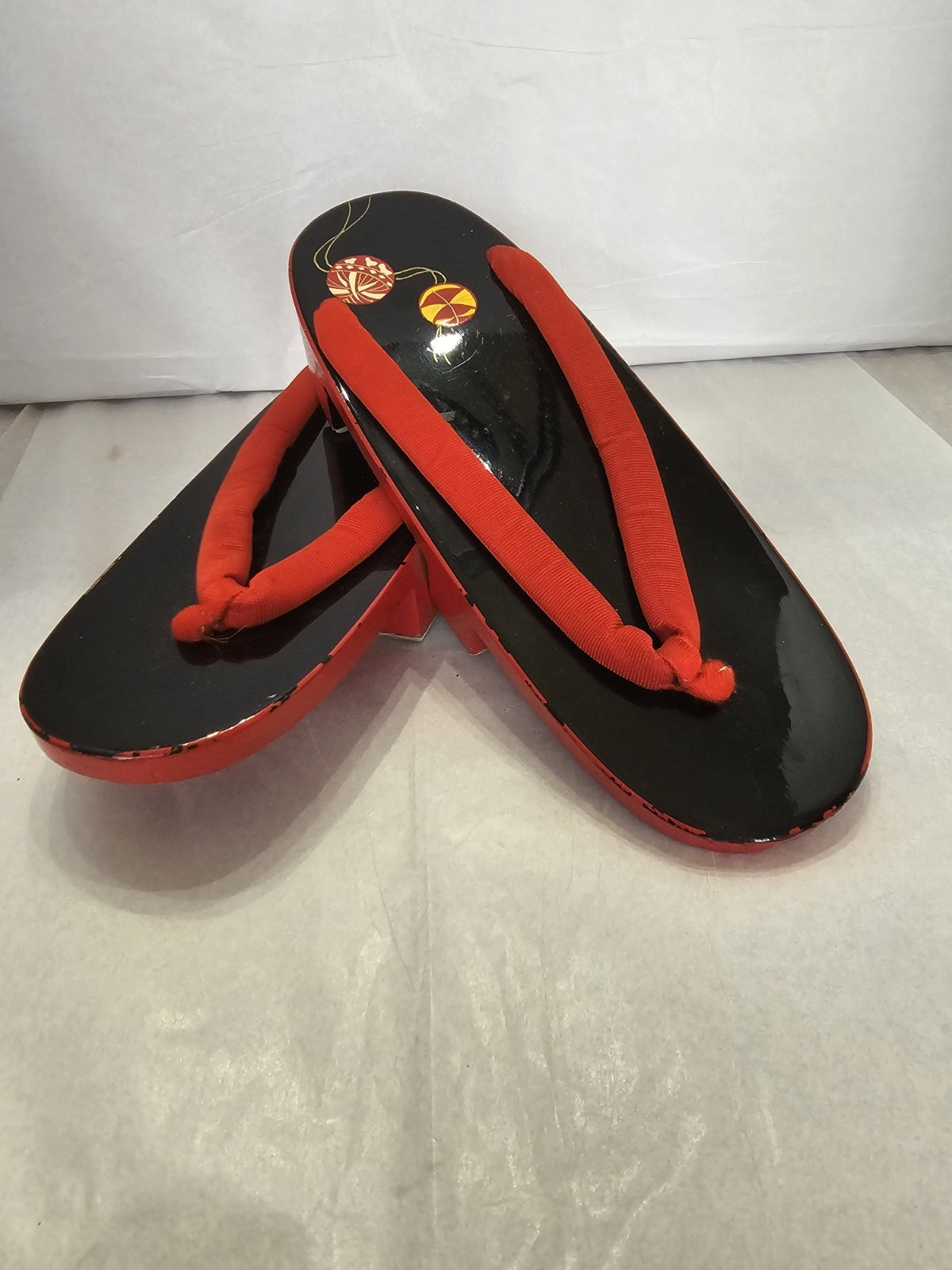 Antique Japanese Wooden Shoes  Vintage Wear or Decor