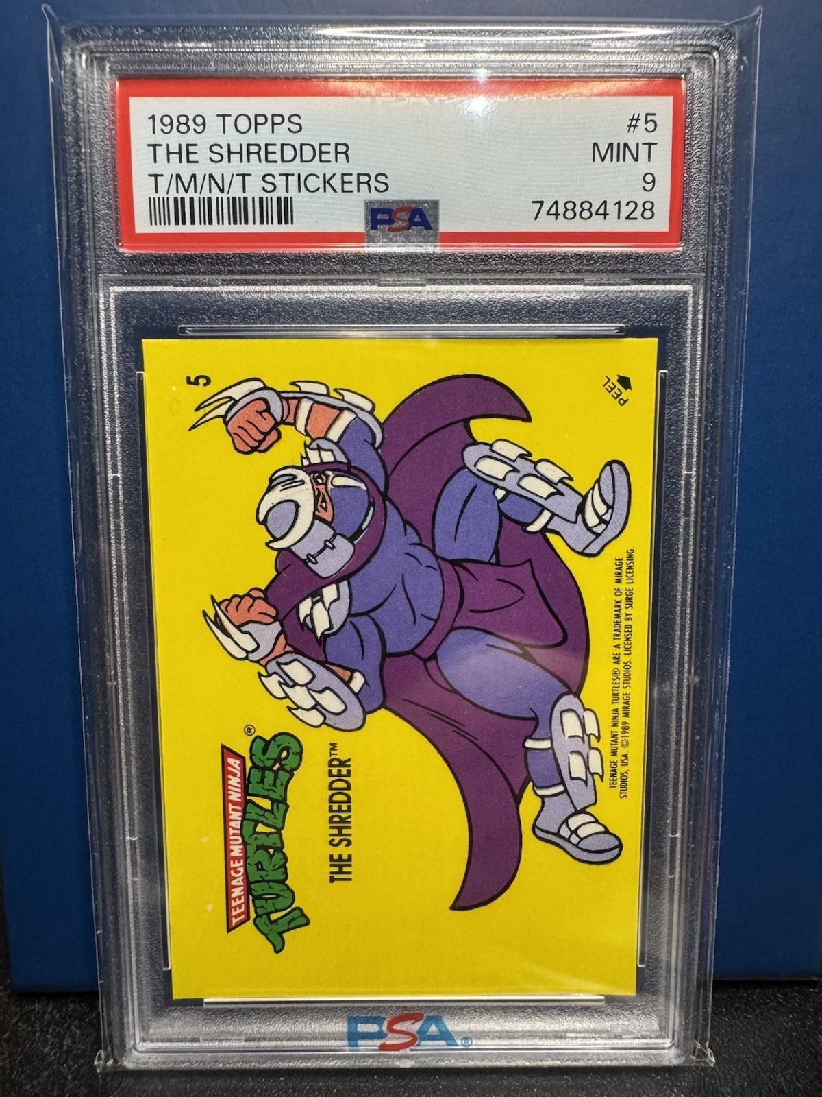 1989 Topps Teenage Mutant Ninja Turtles The Shredder PSA 9