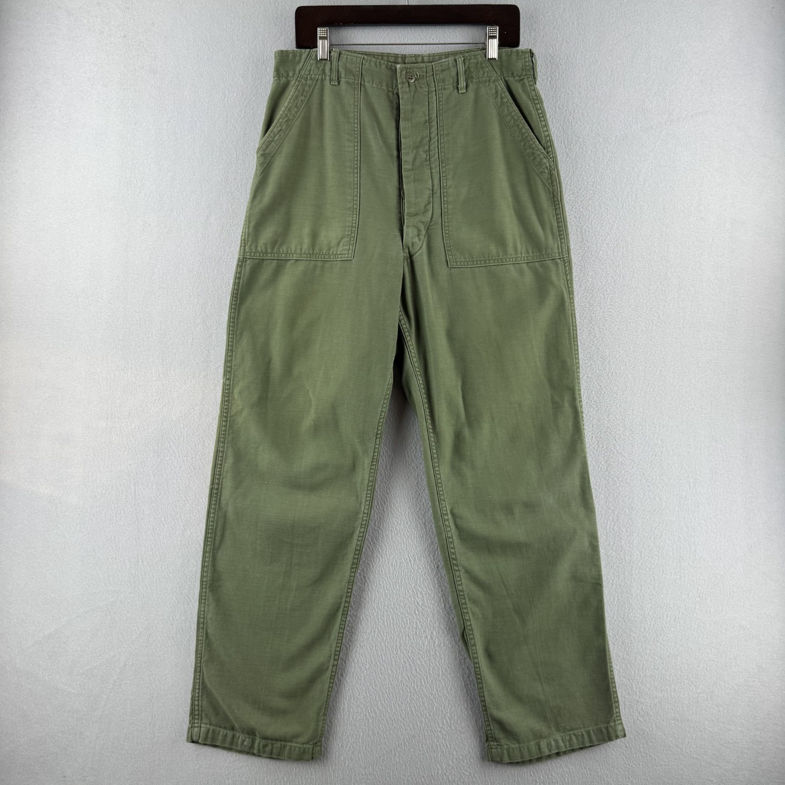 Vintage Vietnam War OG 107 Pants Sz 34x33 (Fits 32x31) Baker 60s Sateen Fatigue