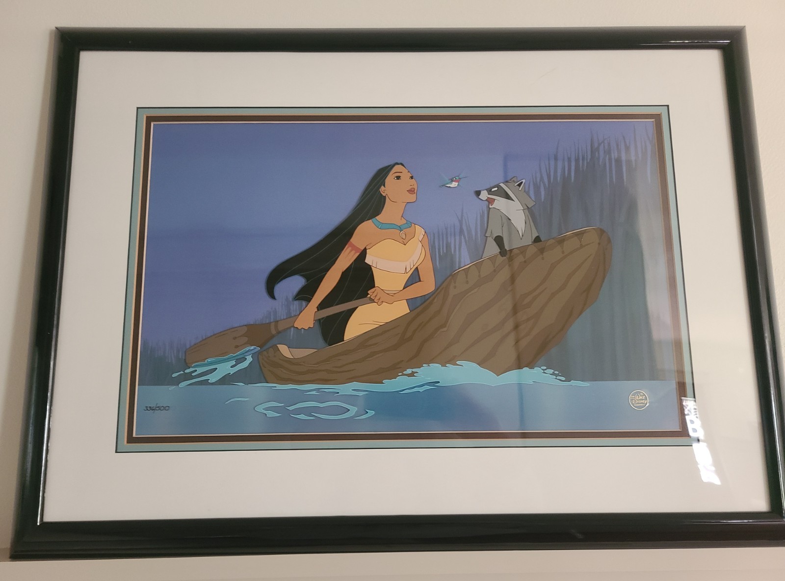 Disney Pocahontas Just Around the Riverbend Animation Cel 336/500 COA 1995