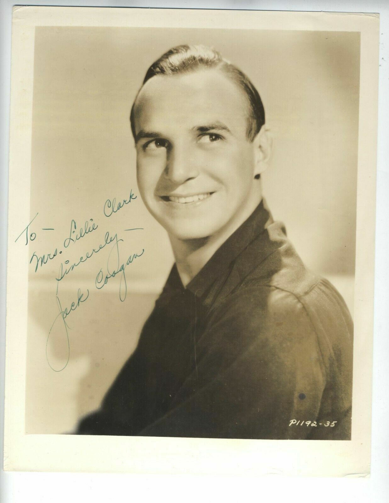 JACKIE COOGAN EARLY 1930\'s AUTOGRAPH CHILD ACTOR SIGNED UNCLE FESTER