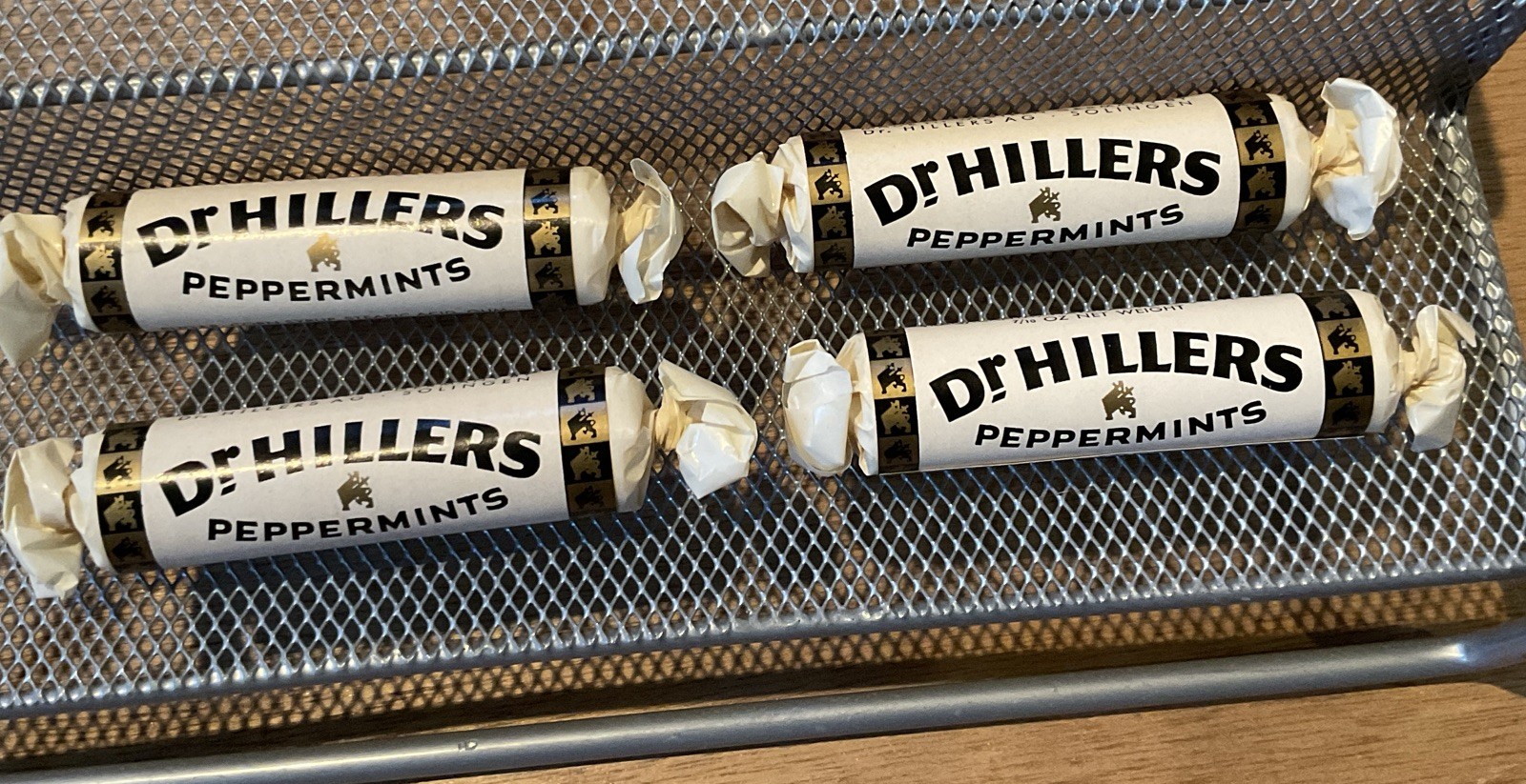 Vtg Original Dr. Hillers Peppermint Rolls (4) - W. Germany NOS In Wrappers NICE
