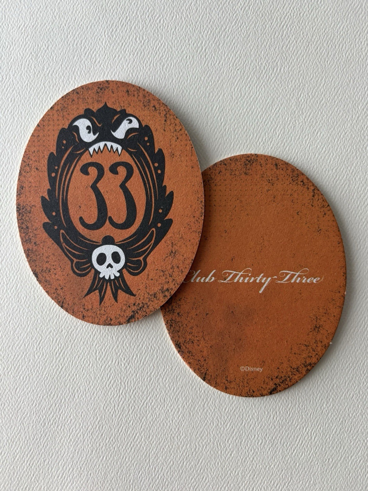 Set Of 2 Disneyland Club 33 Halloween Paperboard Coasters 2026