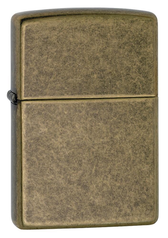 Zippo 201FB, Classic Antique Brass Finish Lighter, (PL) Pipe Insert