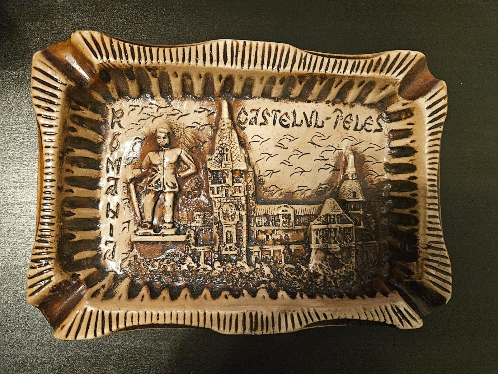 Peles Castle Romania Souvenir Ashtray/ Wall Plate