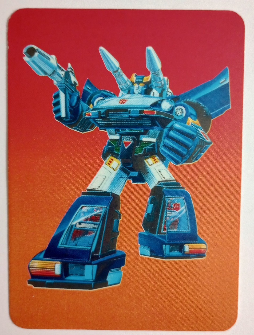 Transformers G1 Bluestreak card. Orange variant.