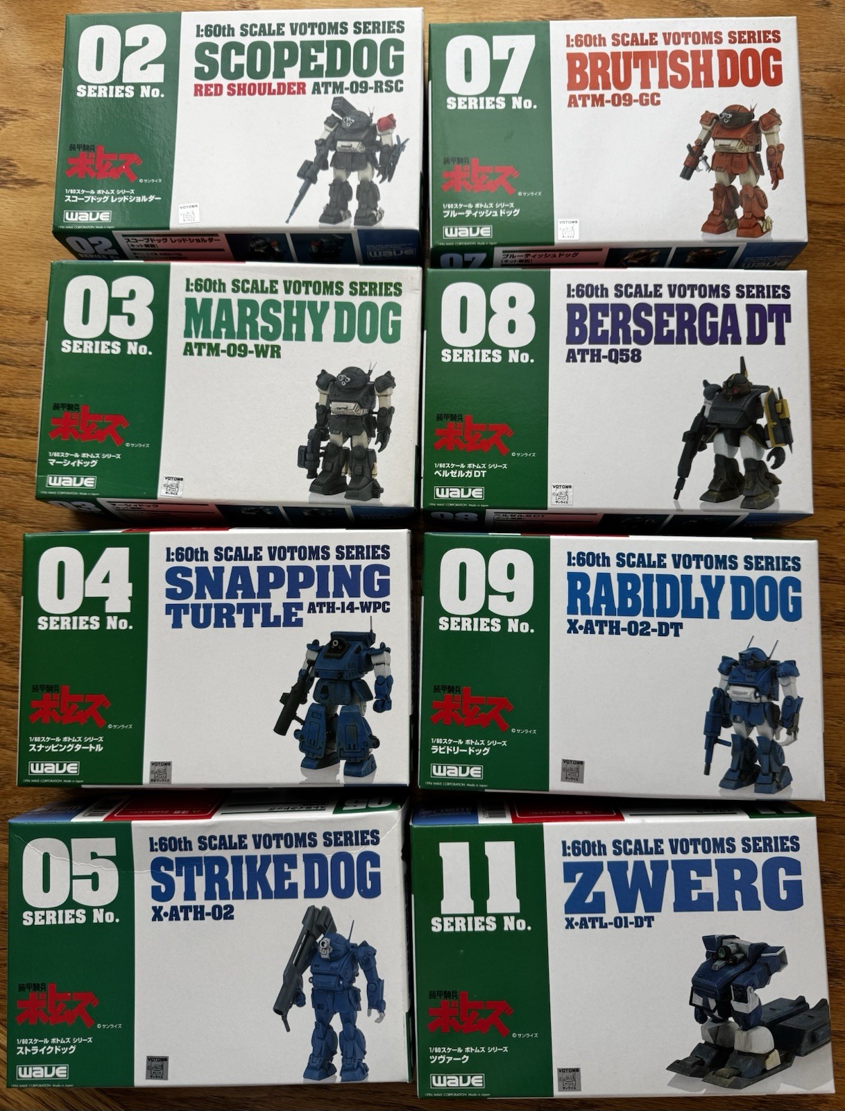 Votoms A Set of 8 Votoms Series Kits 1/60 Scale From Wave (Last One)