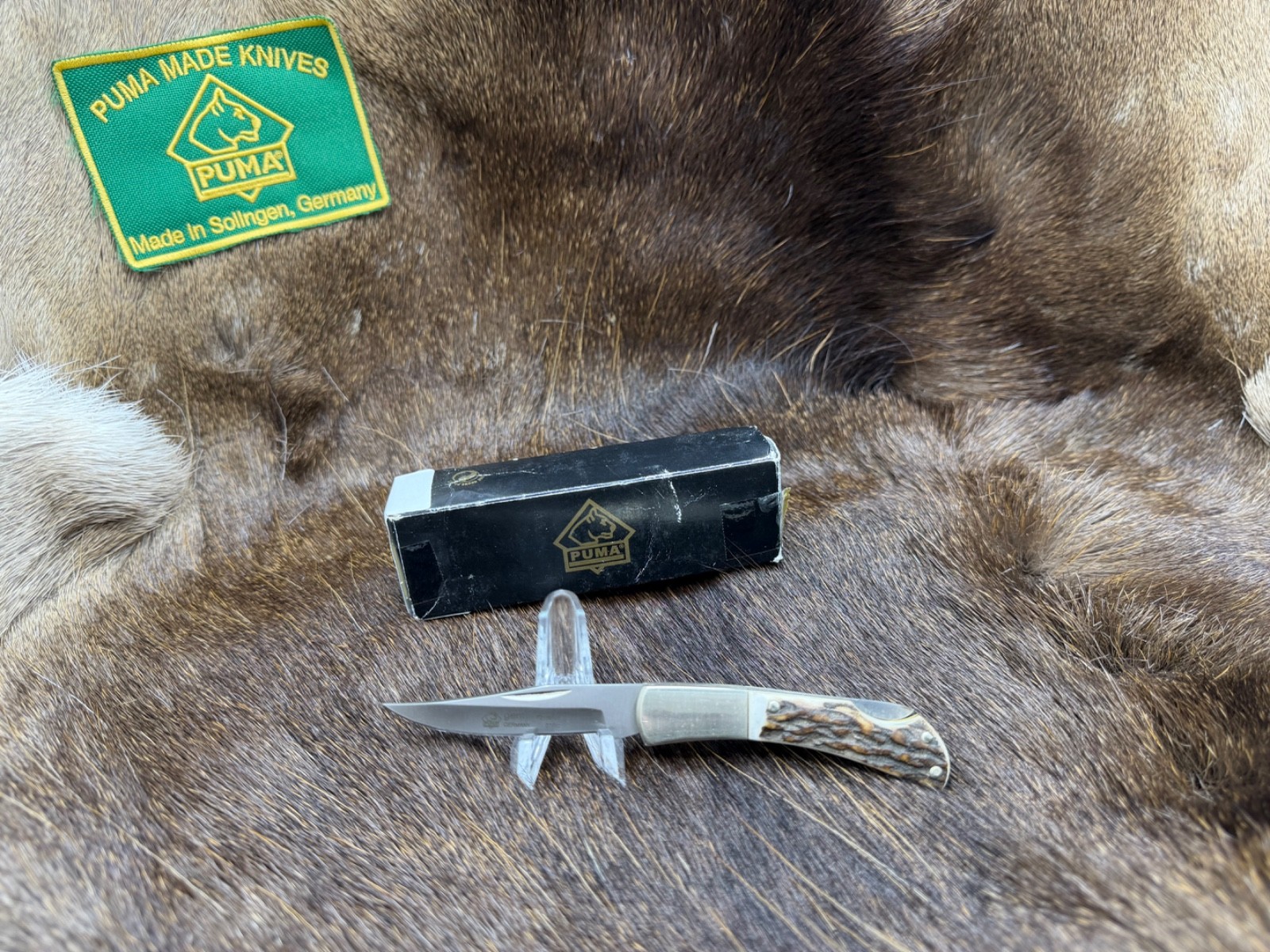 2008 Puma P210610S Knife With Genuine StagHandles Mint in Black Box 