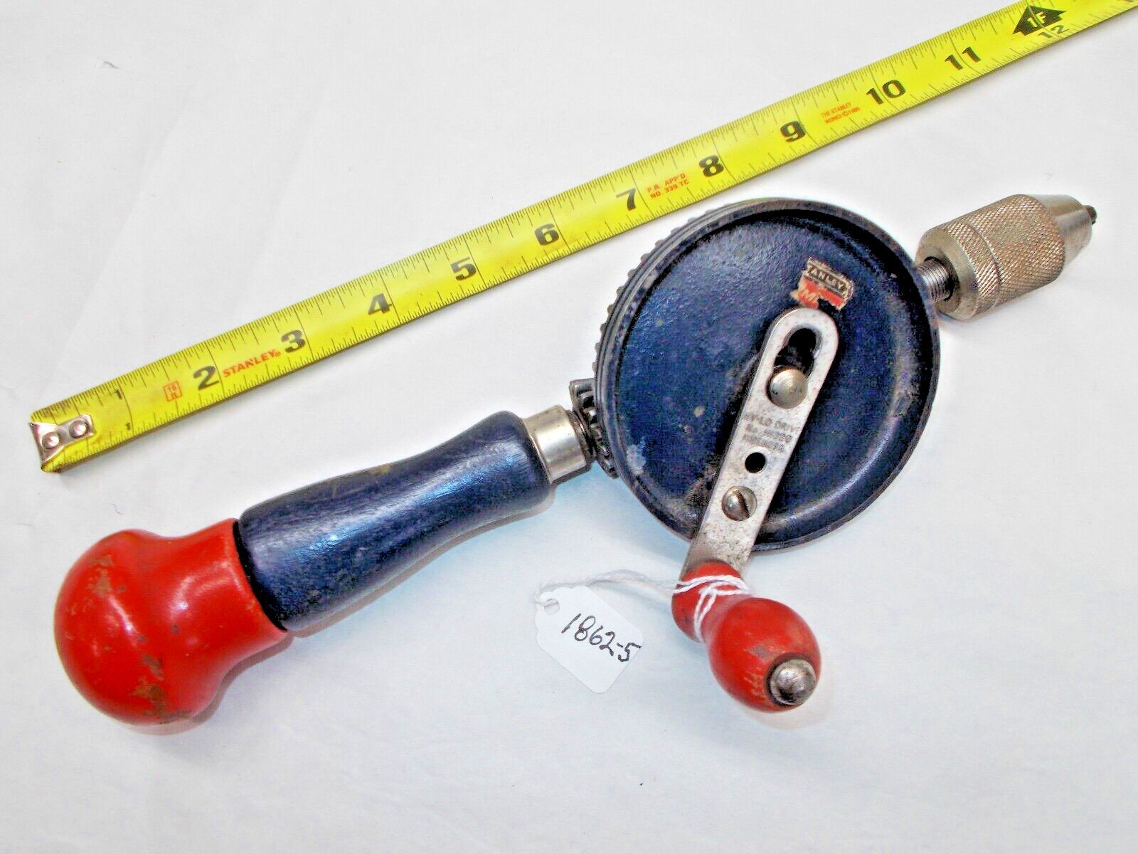 Hand Drill, Stanley Handyman HY-LO H1220A Hand Drill with Bits in Handle, USA