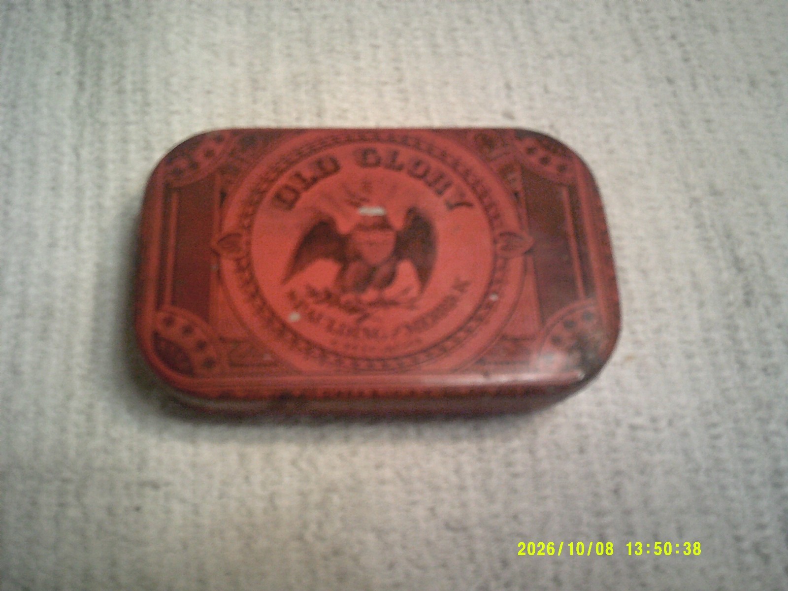 VINTAGE SPAULDING AND MERRICK OLD GLORY TOBACCO POCKET TIN