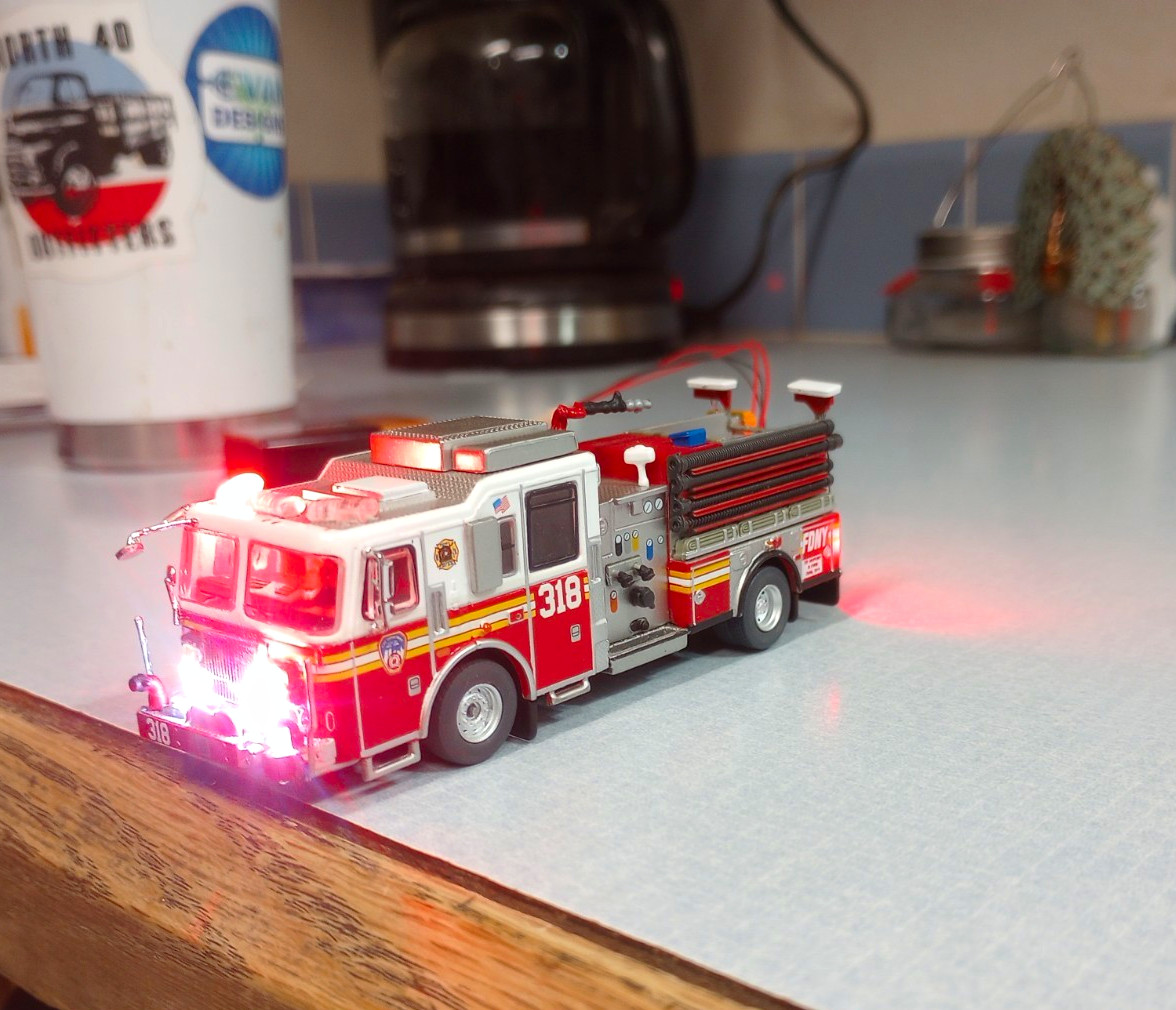 FDNY Engine 318 Fire Truck Custom Built And Fully Lighted